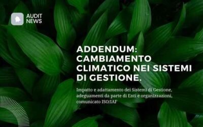 Addendum: cambiamento climatico nei Sistemi di Gestione