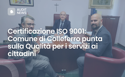 Certificazione ISO 9001: il Comune di Colleferro punta sulla Qualità per i servizi ai cittadini